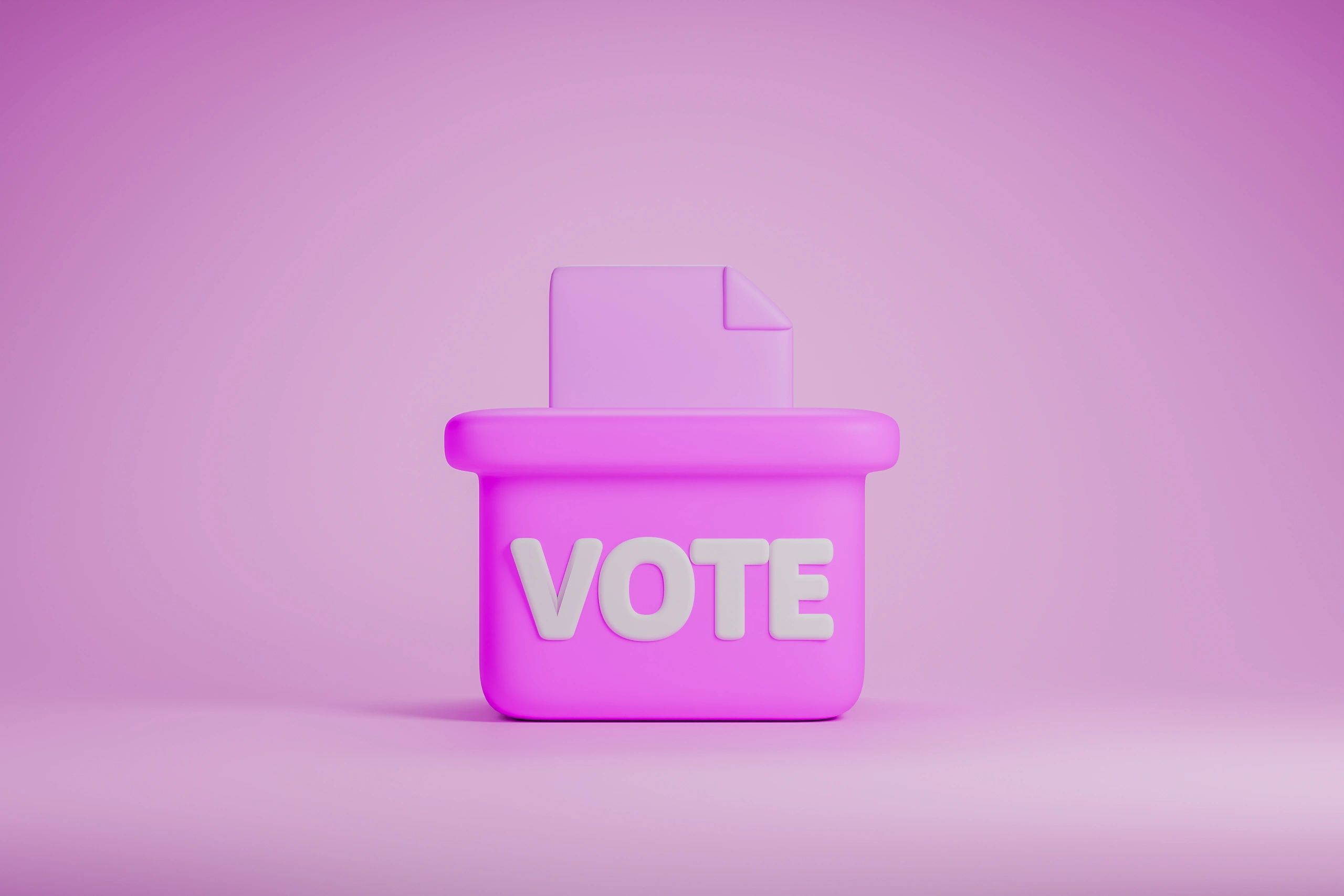 Ballot box representing voting access